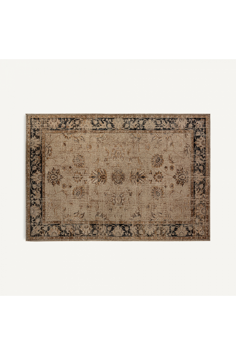 Brown Floral Print Rug 9'5" x 6'5" | Vical Home Anka | Oroatrade.com