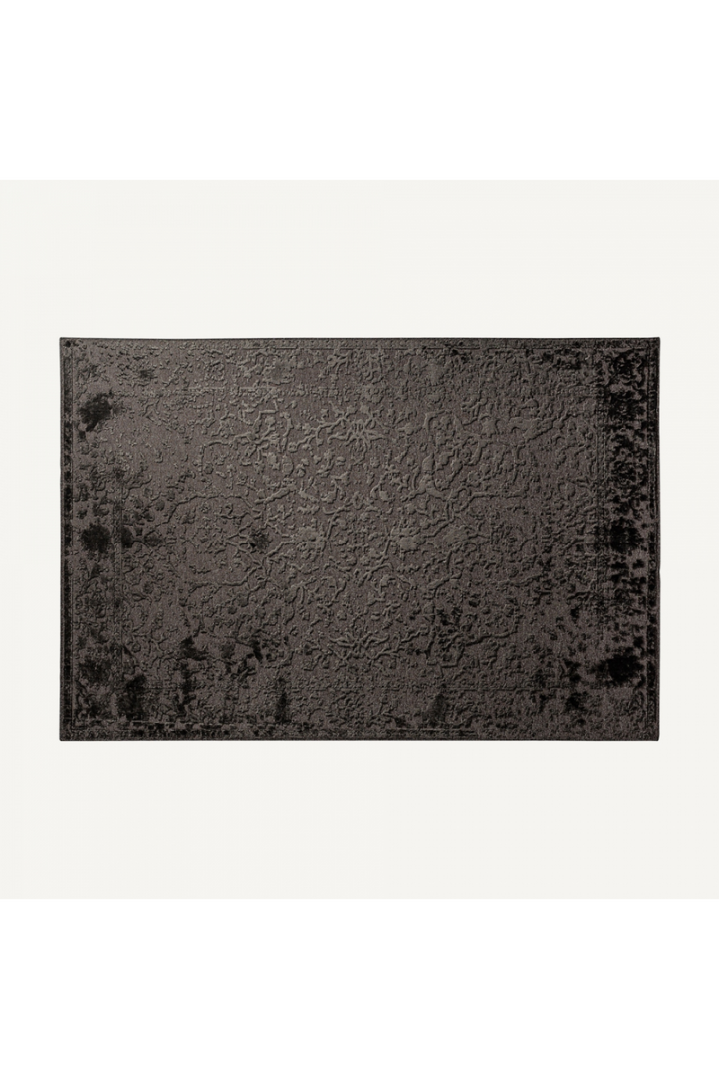 Black Viscose Carpet 6'5" x 9'5" | Vical Home Wera | Oroatrade.com