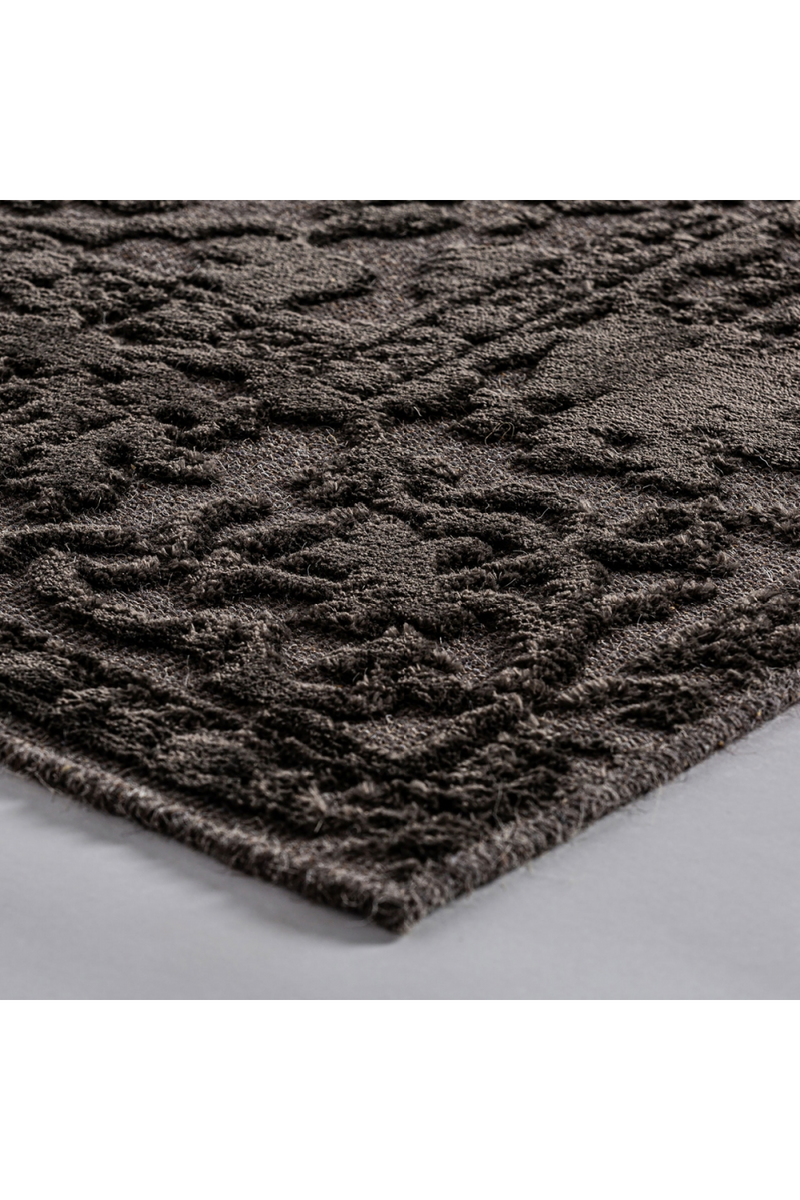 Black Viscose Carpet 6'5" x 9'5" | Vical Home Wera | Oroatrade.com