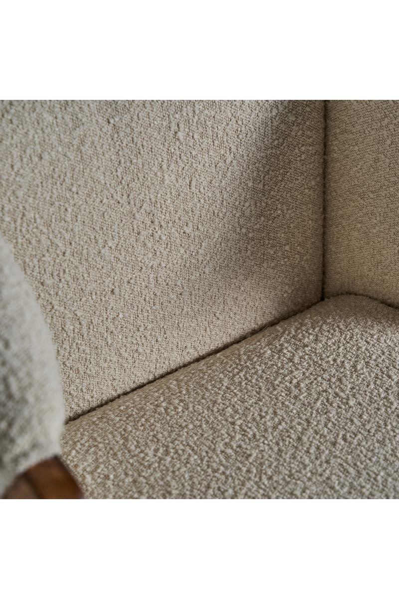 White Bouclé Armchair | Vical Home Prati | Oroatrade.com