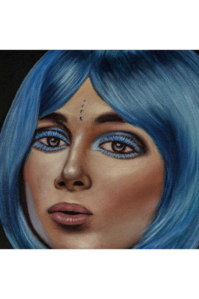 Blue-Haired Woman Art Print | Vical Home Elyna | Oroatrade.com