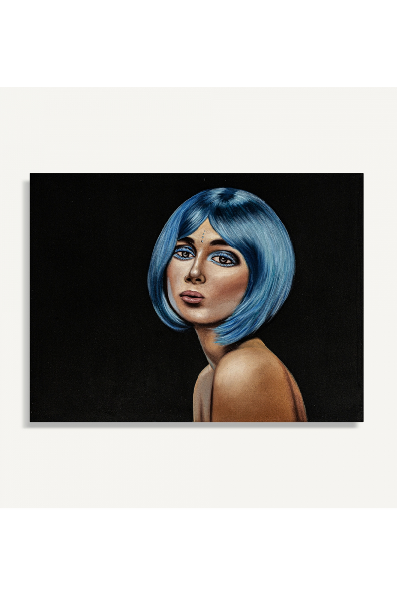 Blue-Haired Woman Art Print | Vical Home Elyna | Oroatrade.com