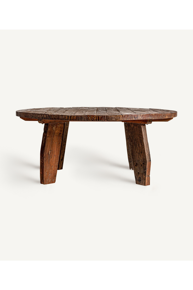 Aged Wood Round Dining Table | Vical Home Hassi | Oroatrade.com