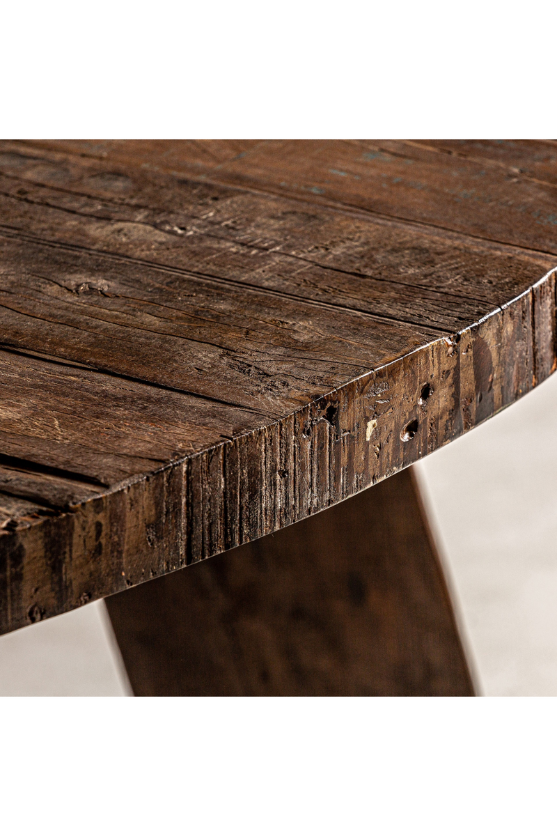 Aged Wood Round Dining Table | Vical Home Hassi | Oroatrade.com