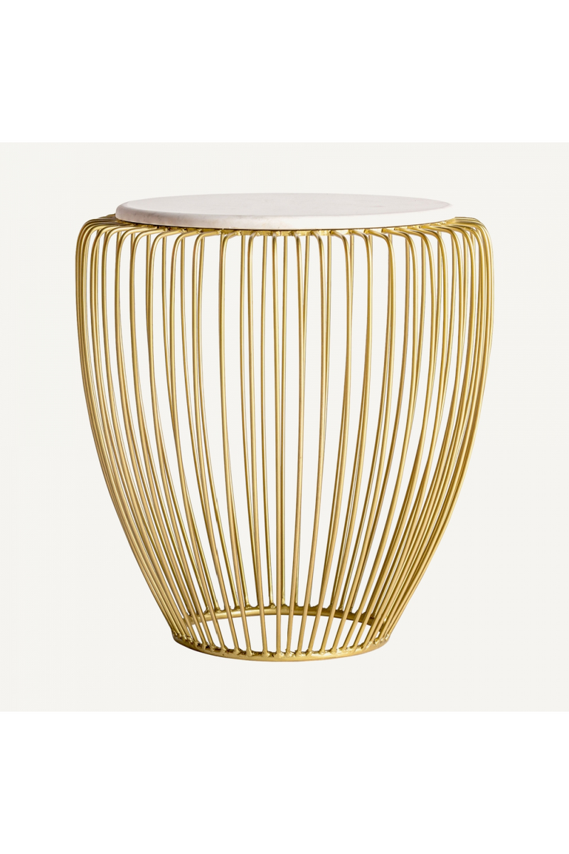 Gold Rail Side Table | Vical Home Digny | Oroatrade.com