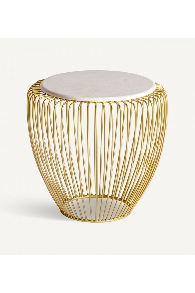 Gold Rail Side Table | Vical Home Digny | Oroatrade.com