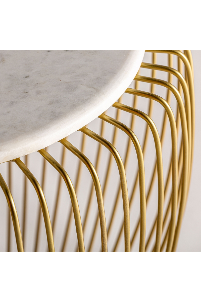 Gold Rail Side Table | Vical Home Digny | Oroatrade.com