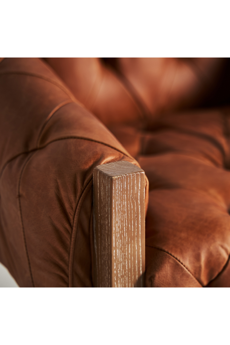 Tufted Brown Leather Armchair | Vical Home Glinsk | Oroatrade.com