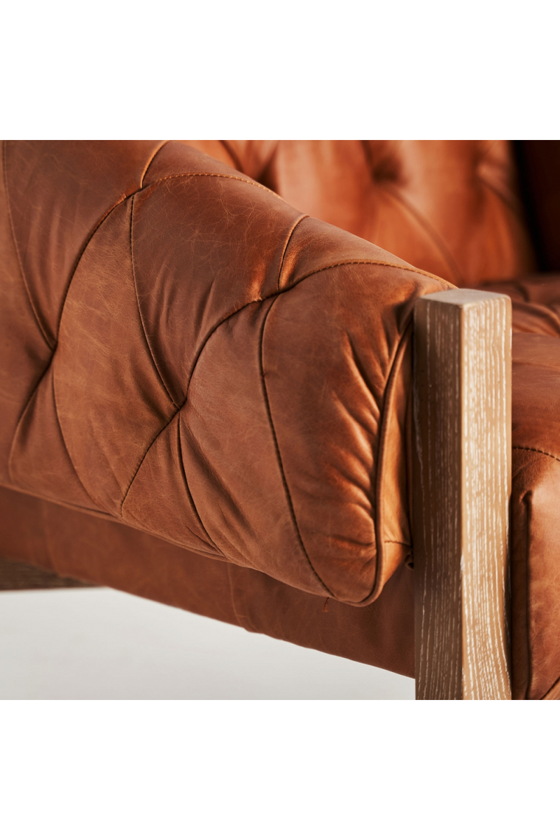 Tufted Brown Leather Armchair | Vical Home Glinsk | Oroatrade.com