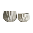 White Ceramic Plant Pots (2) | Vical Home Essing