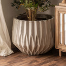 White Ceramic Plant Pots (2) | Vical Home Essing