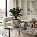 White Ceramic Plant Pots (2) | Vical Home Essing