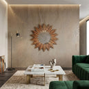 Wooden Sunburst Round Mirror | Vical Home Rieden