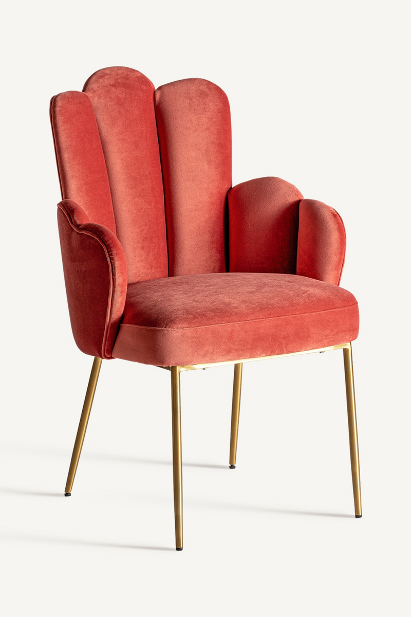 Pink Velvet Accent Chair | Vical Home Krupa | Oroatrade.com