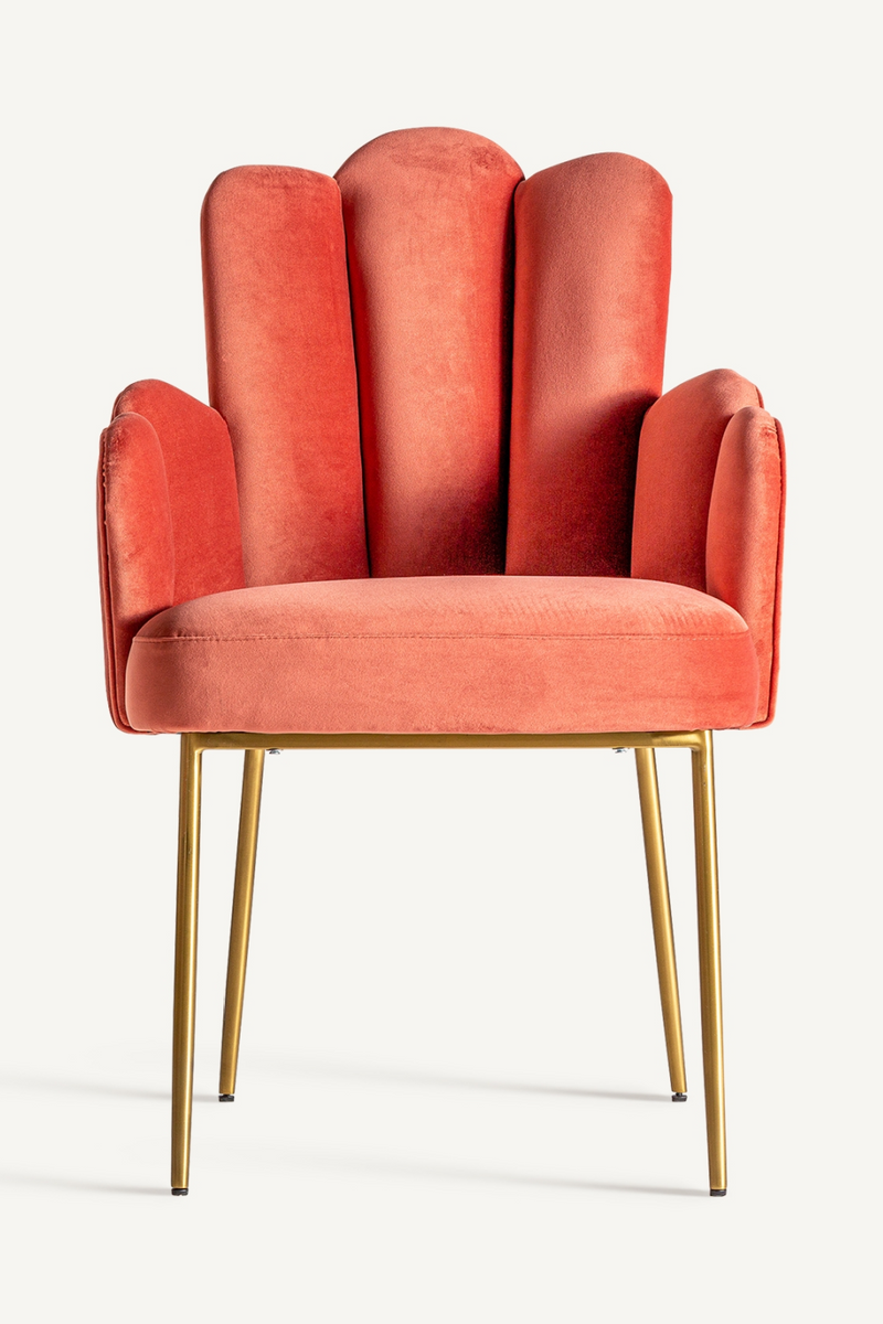 Pink Velvet Accent Chair | Vical Home Krupa | Oroatrade.com