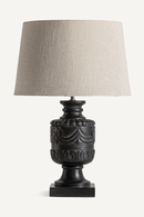 Carved Black Wood Table Lamp | Vical Home | Oroatrade.com