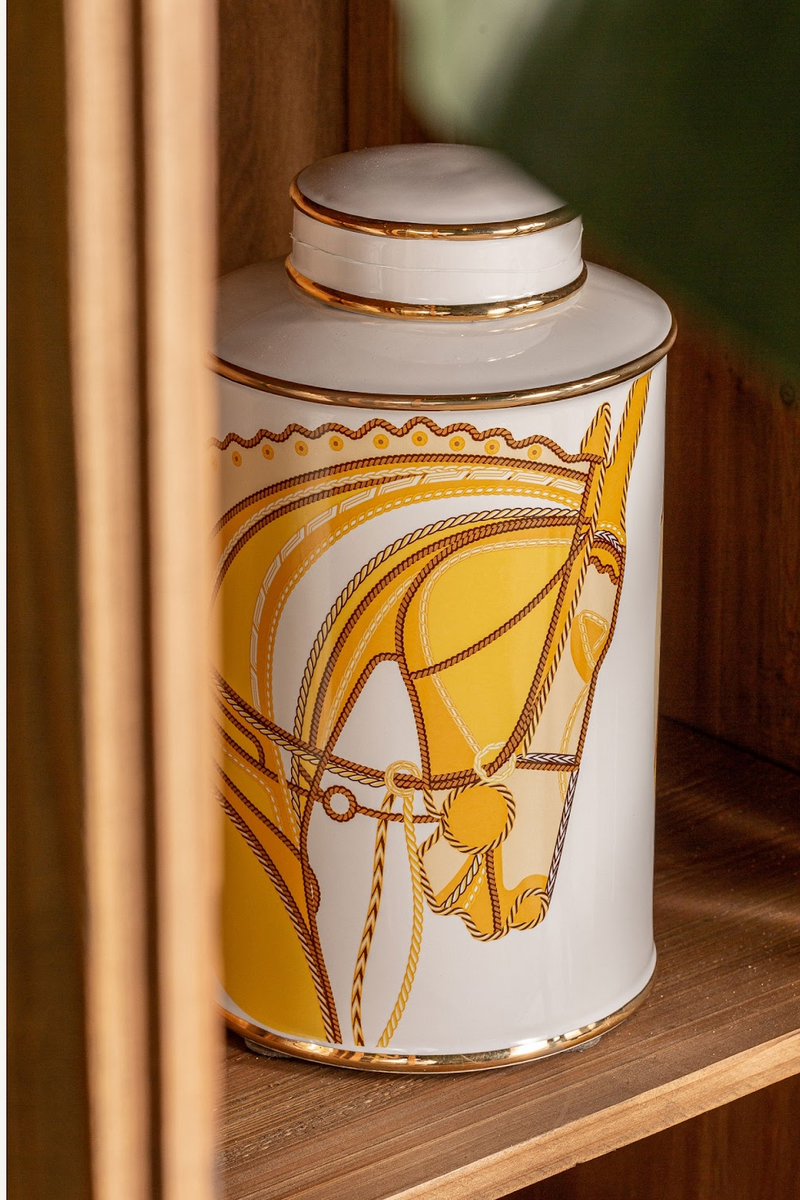 Yellow Horse Print Ceramic Vase S | Vical Home Ailen | Oroatrade.com