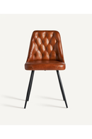 Brown Leather Tufted Dining Chair (2) | Vical Home Dexter | Oroatrade.com