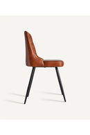 Brown Leather Tufted Dining Chair (2) | Vical Home Dexter | Oroatrade.com