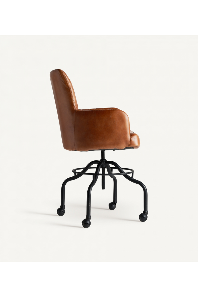 Brown Leather Desk Chair | Vical Home Tullow | Oroatrade.com