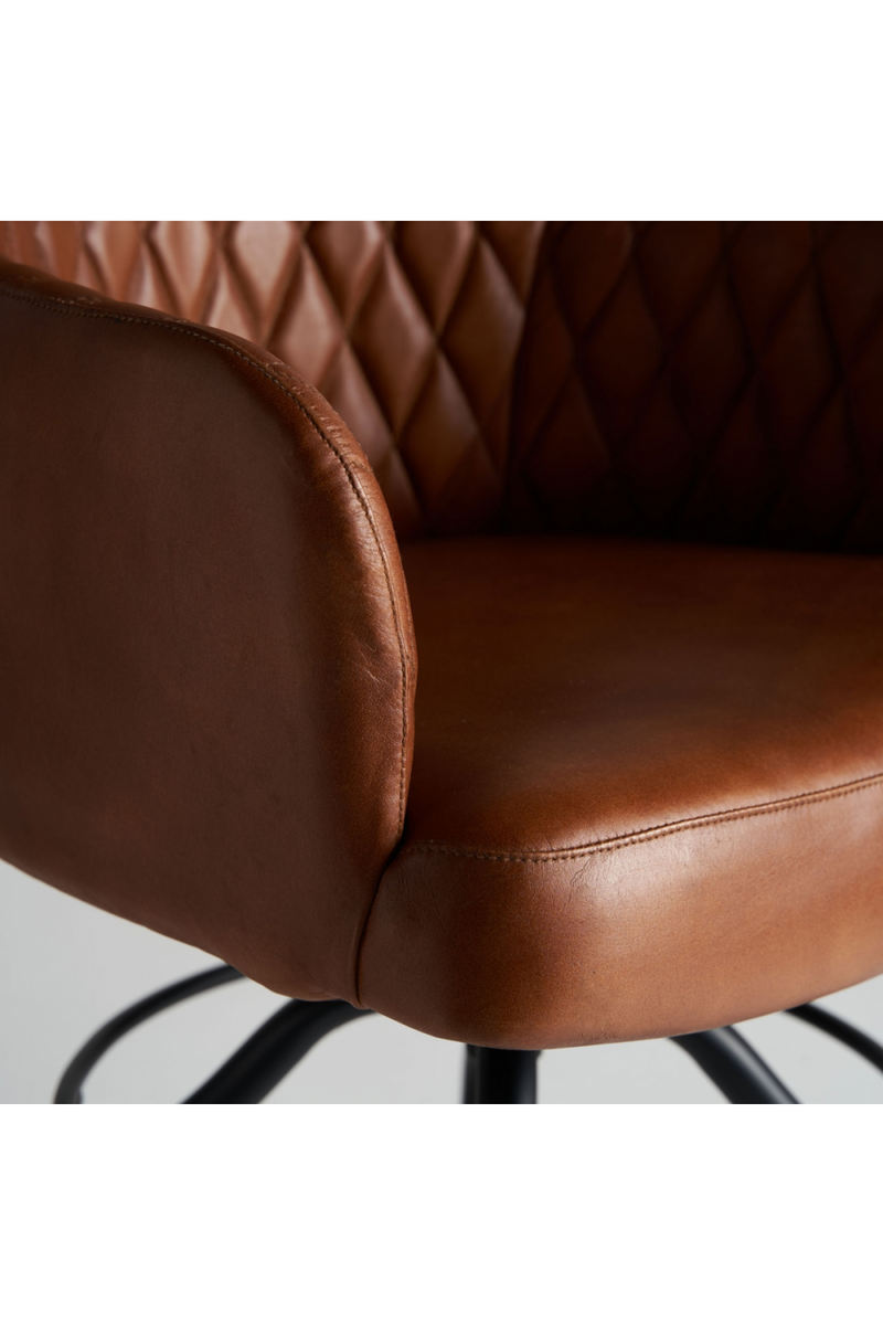 Brown Leather Desk Chair | Vical Home Tullow | Oroatrade.com