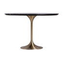 Black Porcelain Pedestal Dining Table | Vical Home Kelheim