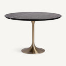 Black Porcelain Pedestal Dining Table | Vical Home Kelheim