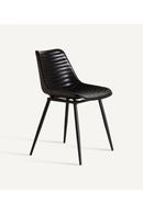Black Leather Chanelled Dining Chair (2) | Vical Home Niehl | Oroatrade.com