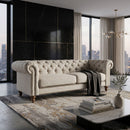 Gray Velvet Chesterfield Sofa | Vical Home Blamont