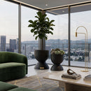 Hospitality furniture - Black Terracotta Hourglass Planters (2) - www.oroatrade.com