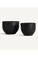 Black Terracotta Planters (2) | Vical Home Blaghe | Oroatrade.com