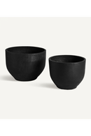 Black Terracotta Planters (2) | Vical Home Blaghe | Oroatrade.com