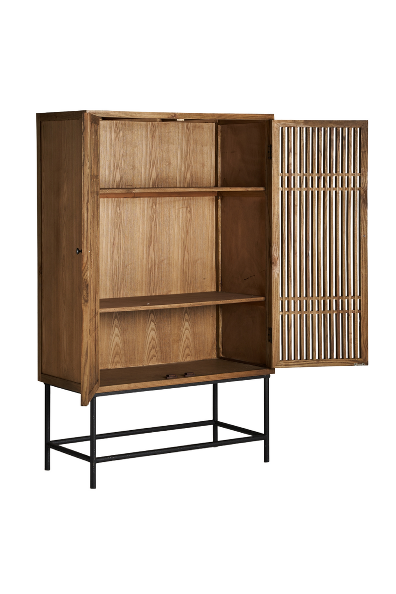 Slatted Elm Wood Cabinet | Vical Home Xuzhou | Oroatrade.com