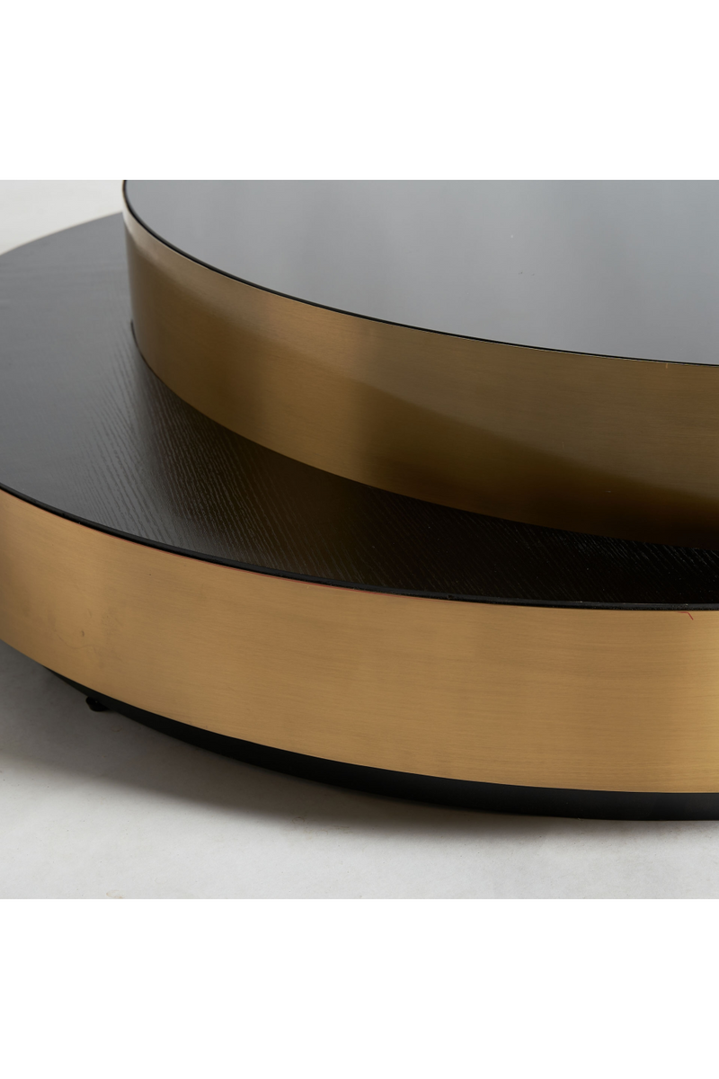 Black Glass Oval Coffee Table | Vical Home Grein | Oroatrade.com