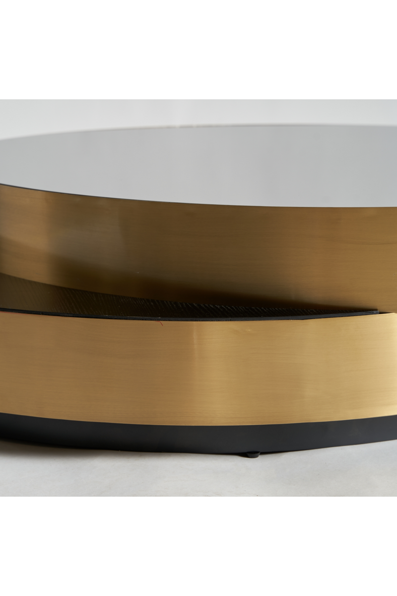 Black Glass Oval Coffee Table | Vical Home Grein | Oroatrade.com