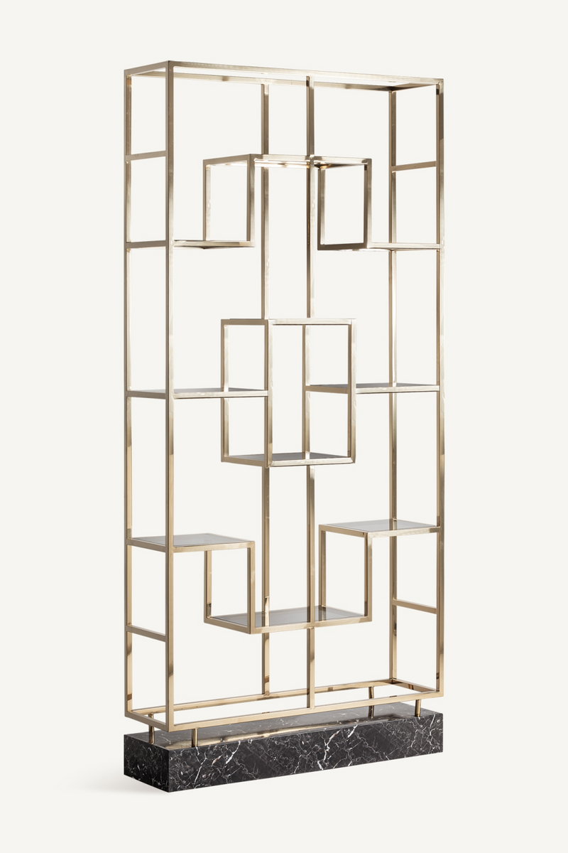 Gold Steel Bookcase | Vical Home Breisach | Oroatrade.com