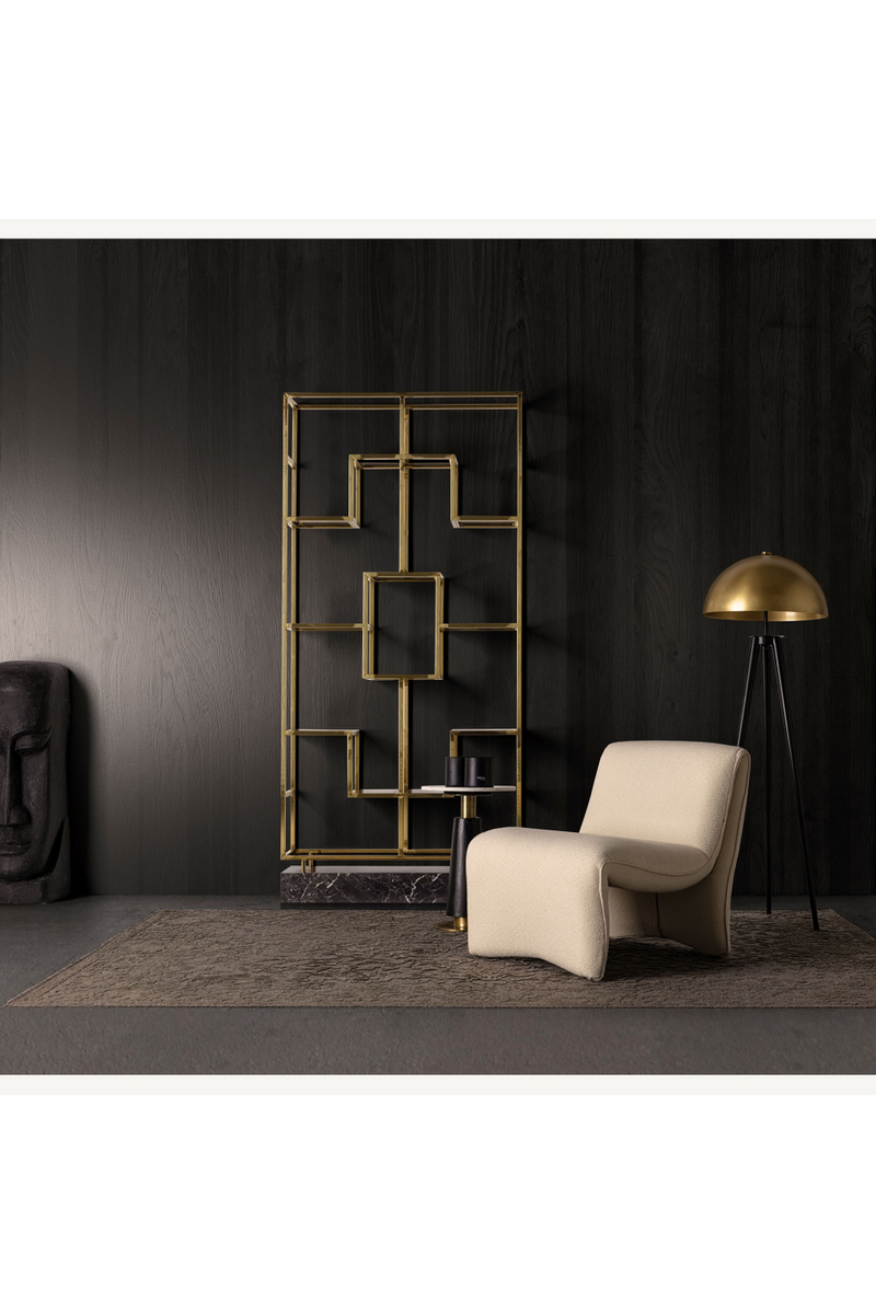 Gold Steel Bookcase | Vical Home Breisach | Oroatrade.com