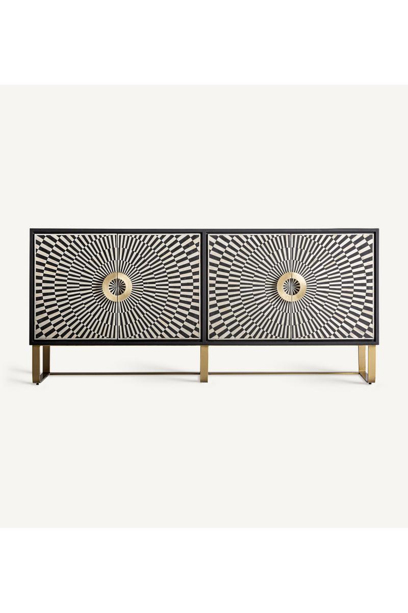 Black & White 4-Door Sideboard | Vical Home Gatsby | Oroatrade.com