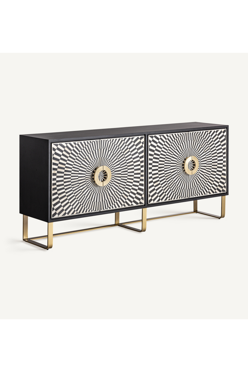 Black & White 4-Door Sideboard | Vical Home Gatsby | Oroatrade.com