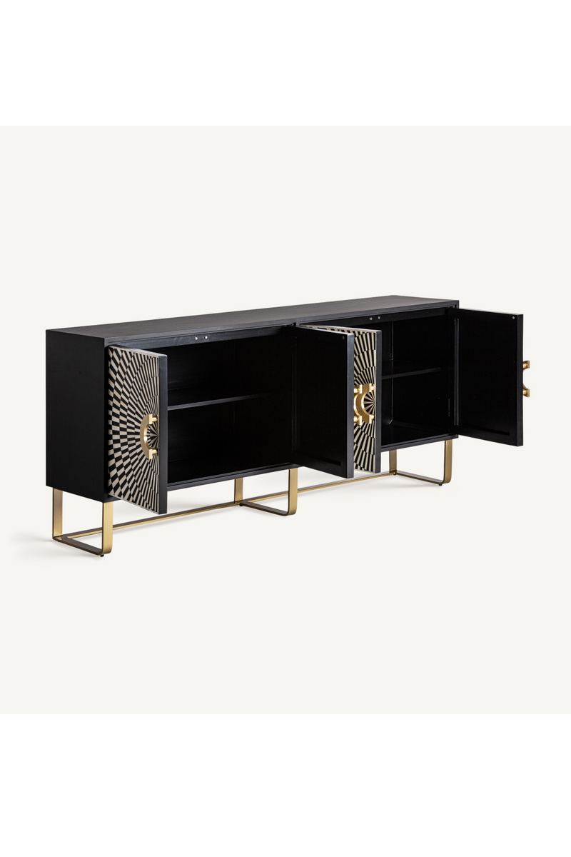 Black & White 4-Door Sideboard | Vical Home Gatsby | Oroatrade.com