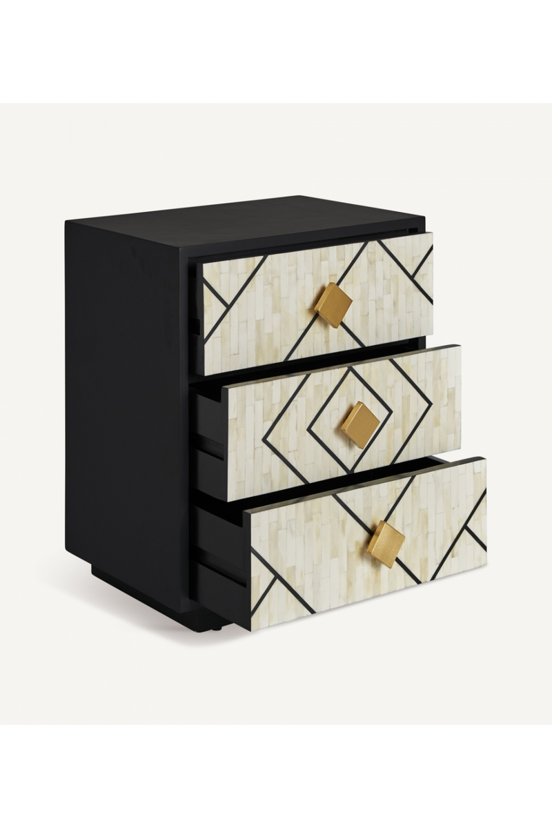 White Front 3-Drawer Nightstand | Vical Home Charmes | Oroatrade.com