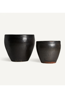 Black Ceramics Plant Pots (2) | Vical Home Gaye | Oroatrade.com