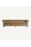 Brown Leather 4-Seater Chesterfield Sofa | Vical Home Elkins | Oroatrade.com