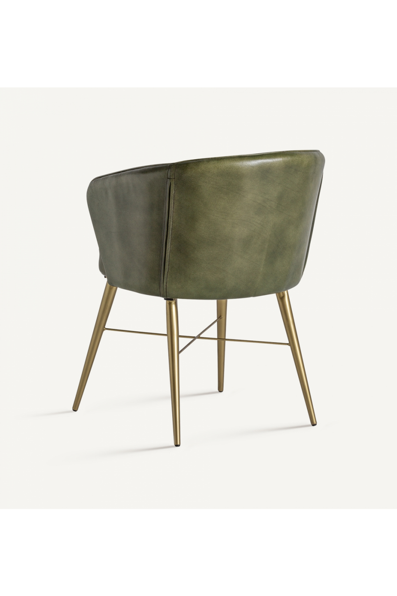 Green Leather Accent Chair | Vical Home Muncie | Oroatrade.com