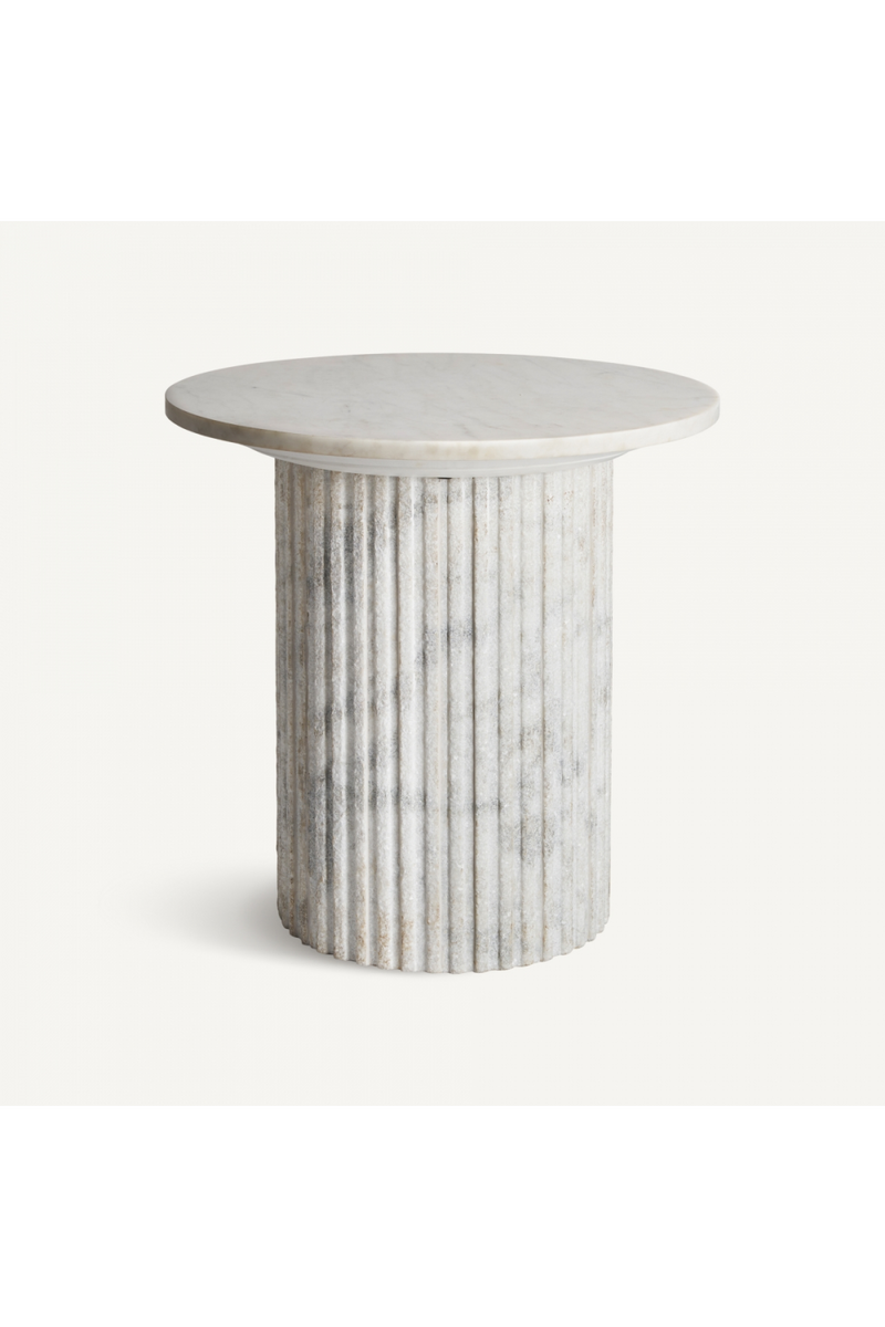 Ridged Pillar Base Side Table | Vical Home Esches | Oroatrade.com