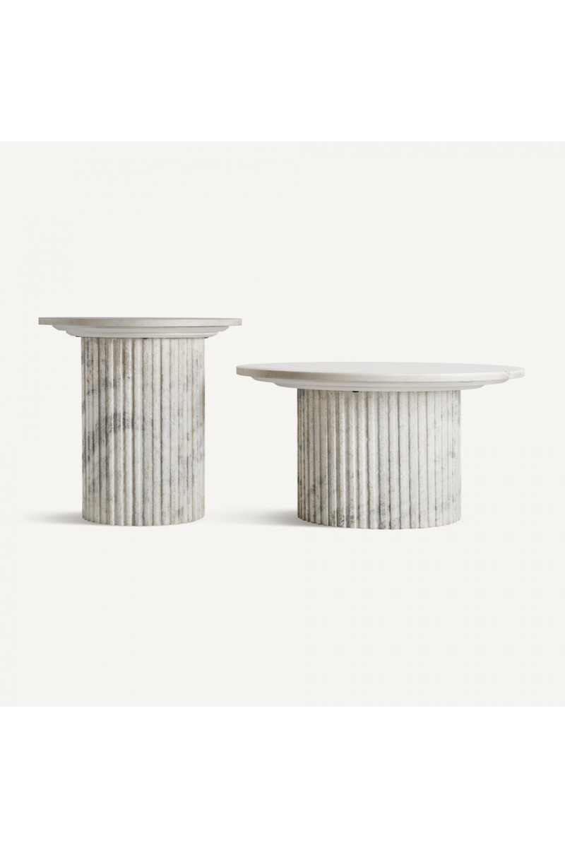 Ridged Pillar Base Side Table | Vical Home Esches | Oroatrade.com