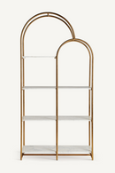 Gold Arched Iron Bookshelf | Vical Home Sursee | Oroatrade.com