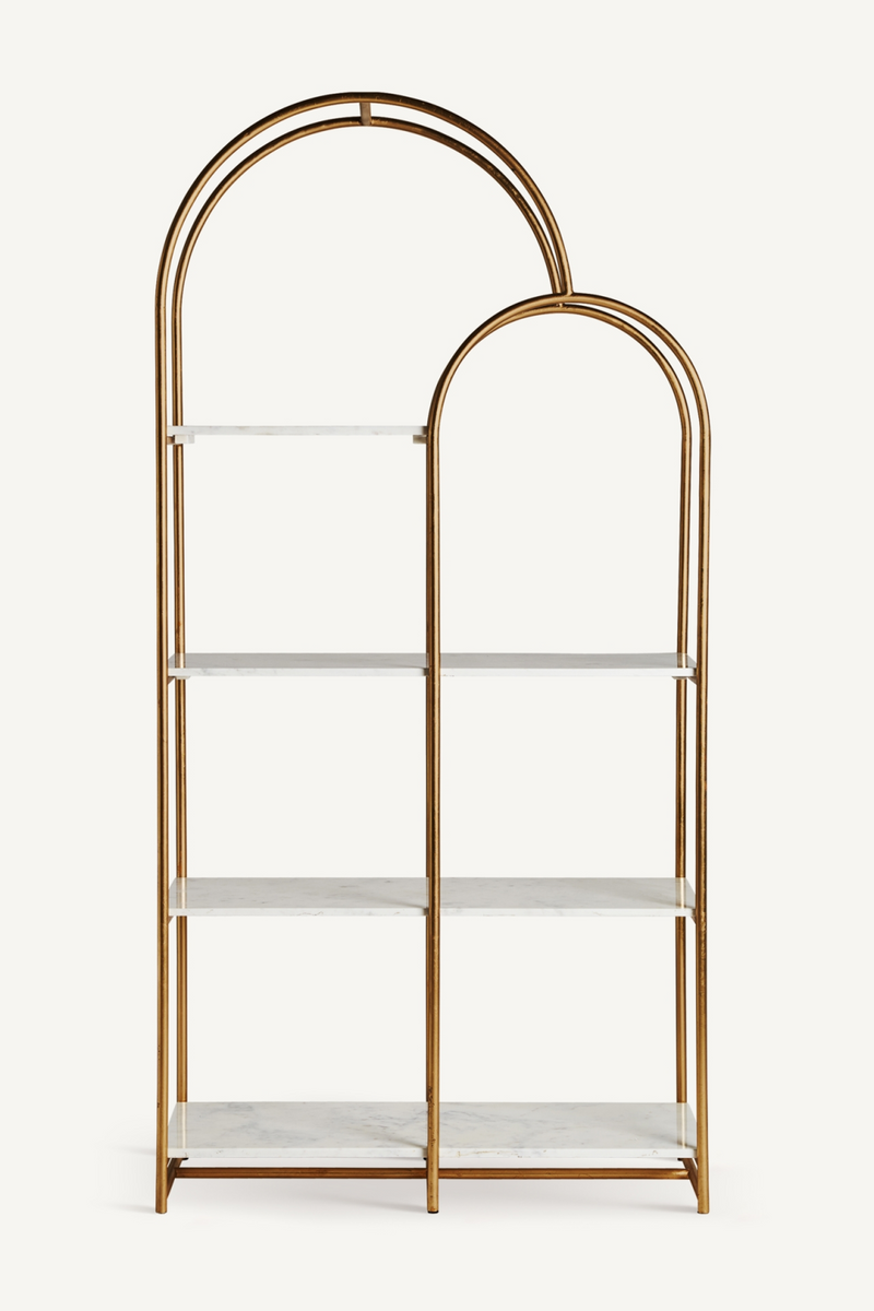 Gold Arched Iron Bookshelf | Vical Home Sursee | Oroatrade.com