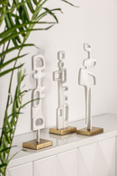 White Modern Abstract Decor (2) | Vical Home Hubble | Oroatrade.com