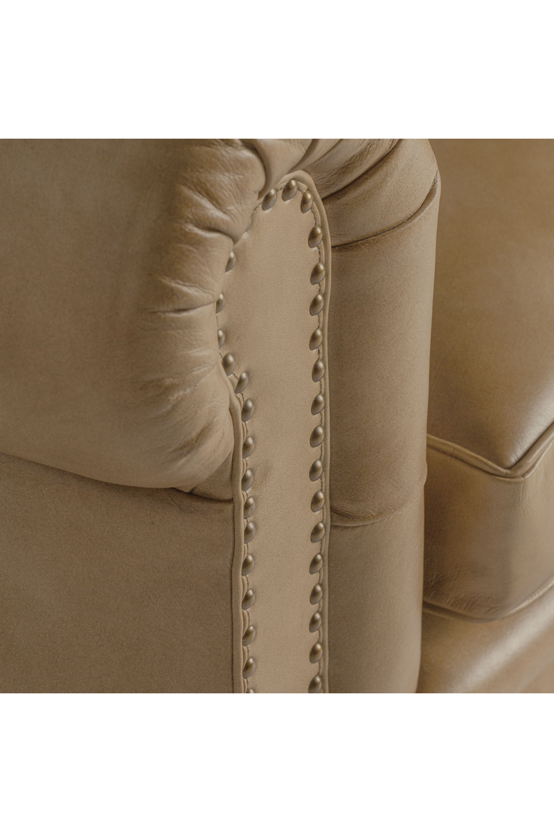 Brown Leather Tufted Armchair | Vical Home Elkins  | Oroatrade.com